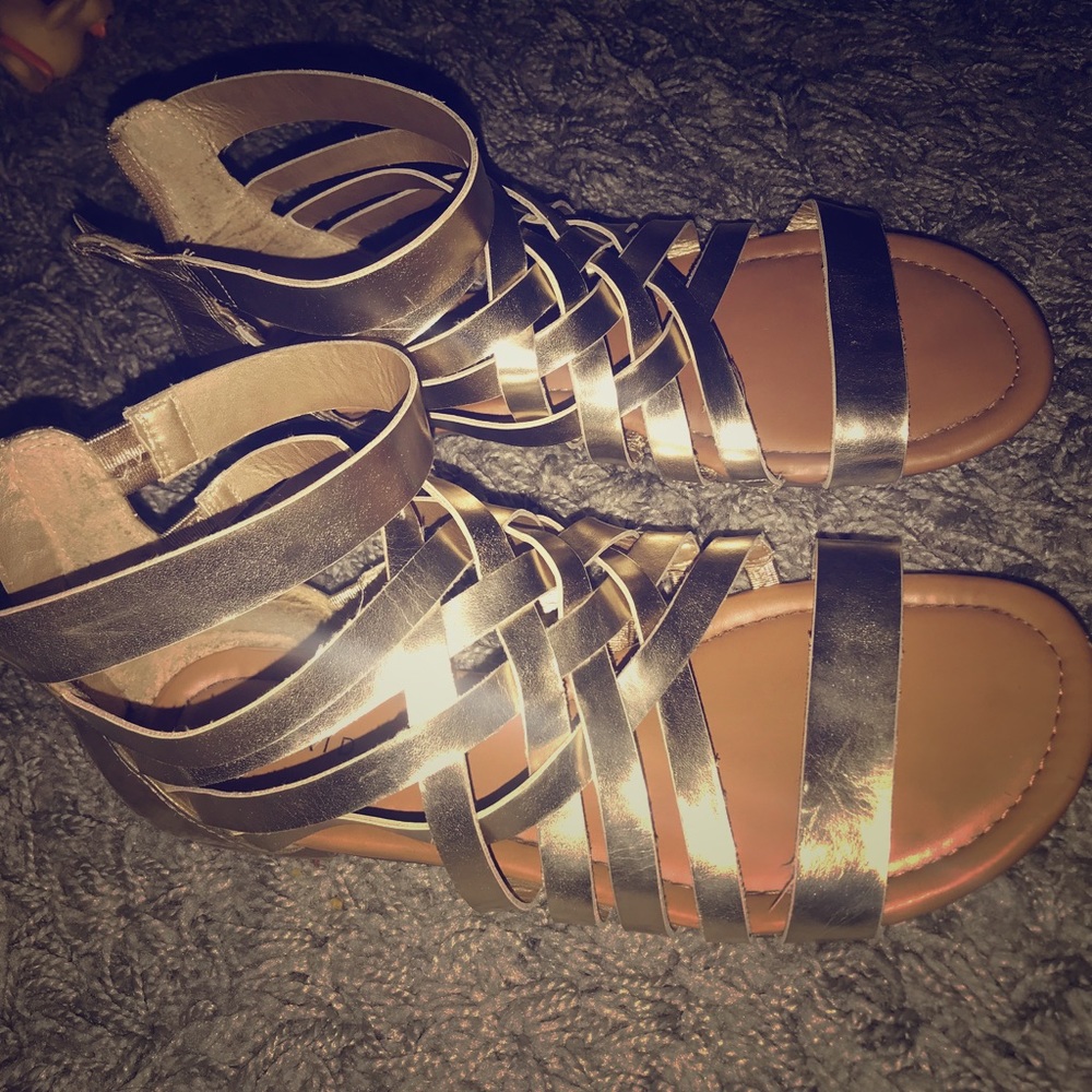 Torrid Gold Gladiator Sandals